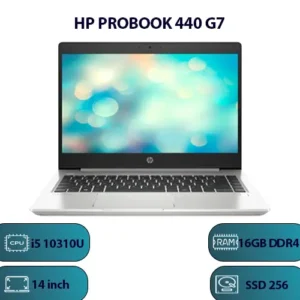 لپ‌تاپ HP ProBook 440 G7 با پردازنده Intel Core i5، رم 16GB، صفحه‌نمایش 14 اینچ Full HD و طراحی سبک و حرفه‌ای