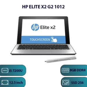 ۱. لپ‌تاپ HP Elite X2 G2 1012 با صفحه‌نمایش لمسی و کیبورد متصل.